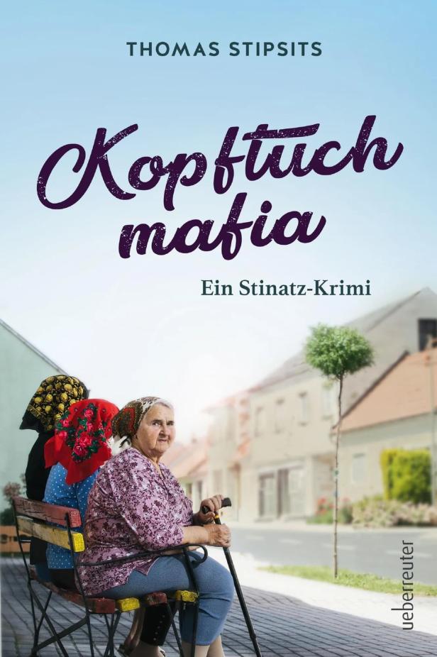 Das Buchcover von Thomas Stipsits „Kopftuchmafia“ zeigt drei ältere Damen auf einer Bank.