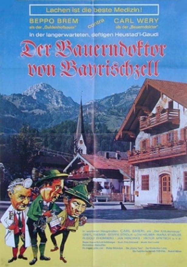 Das Filmplakat für „Der Bauerndoktor von Bayrischzell“ mit Beppo Brem und Carl Wery.