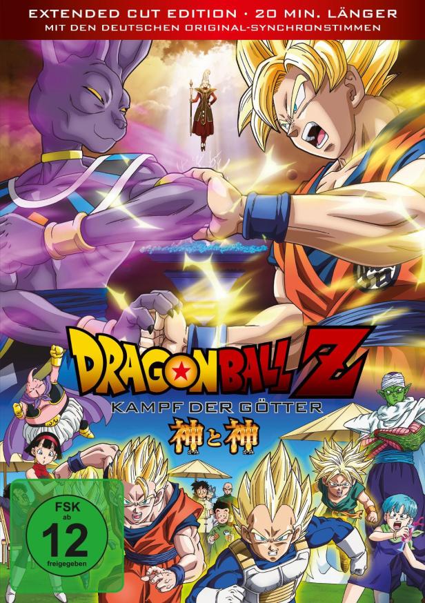 Das Cover des Films „Dragon Ball Z: Kampf der Götter“ zeigt Goku und Beerus.