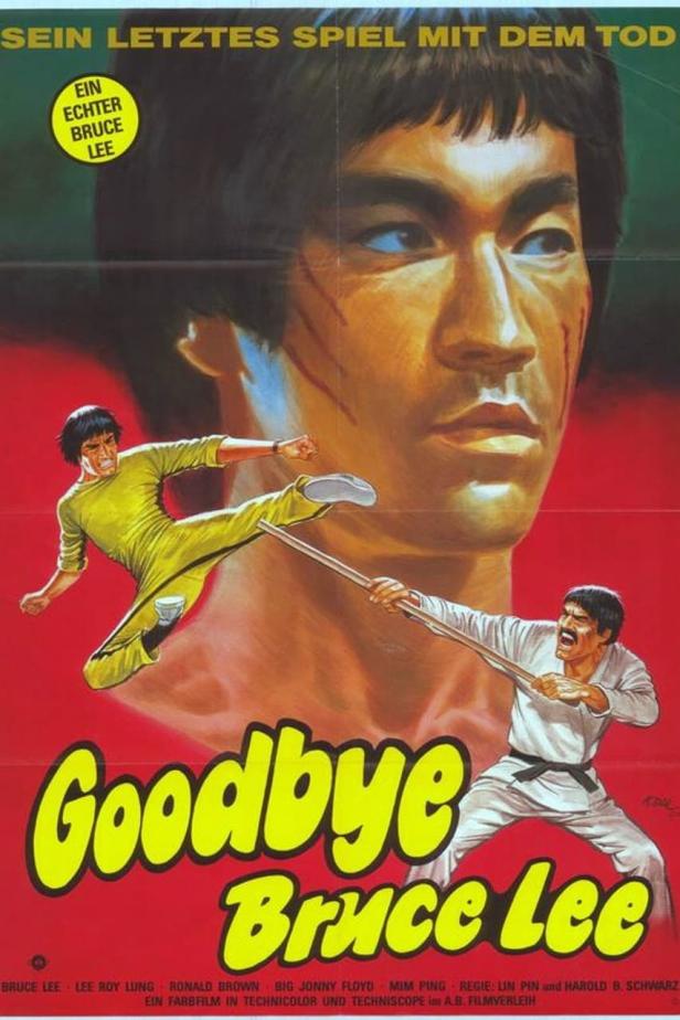 Das Filmplakat für „Goodbye Bruce Lee“ zeigt Bruce Lee in einer Kampfszene.