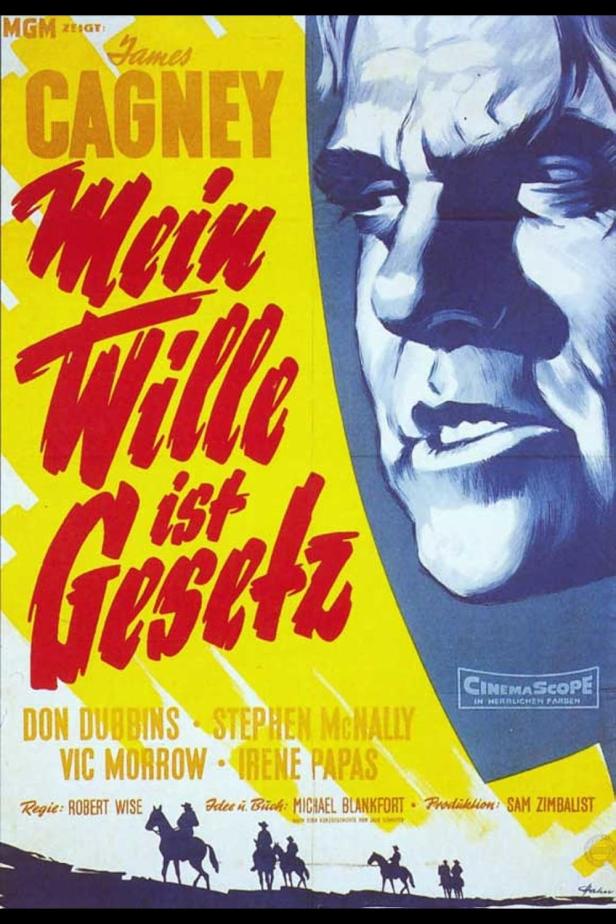 Das Filmplakat für „Mein Wille ist Gesetz“ mit James Cagney in der Hauptrolle.