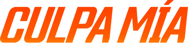Das orangefarbene Logo für den Film „Culpa Mía“.