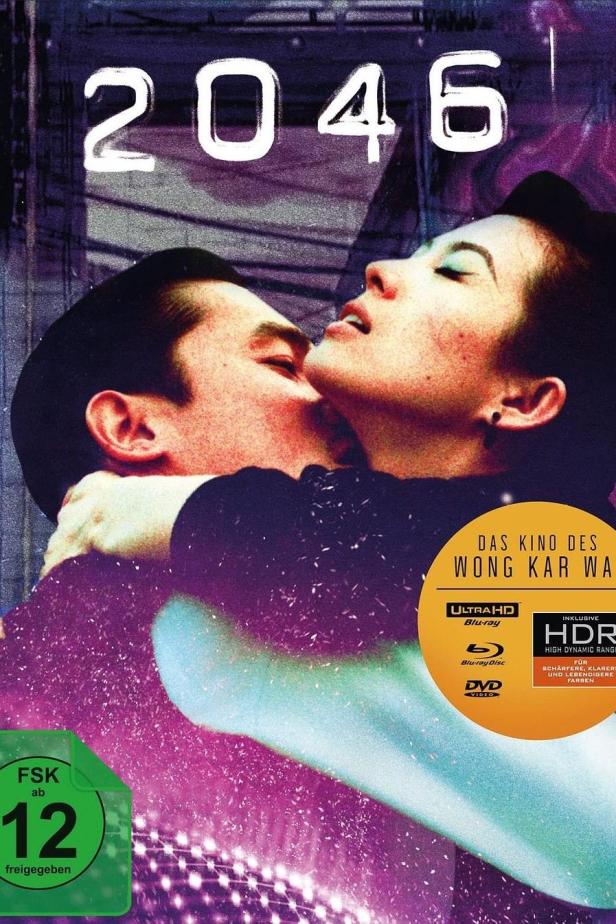 Das Filmplakat für „2046“ zeigt ein Paar in einer innigen Umarmung.