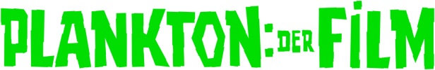 Das grüne Logo für „Plankton – Der Film“ vor schwarzem Hintergrund.