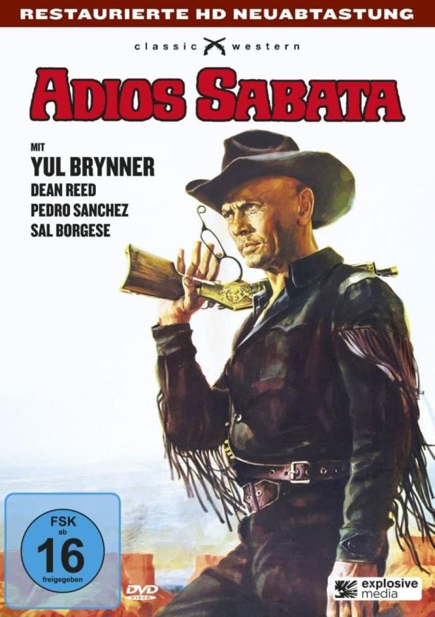 Das Filmplakat für „Adios Sabata“ mit Yul Brynner als Revolverheld.