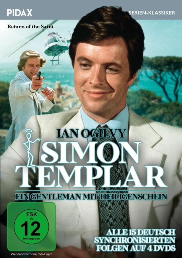 Das Cover der DVD „Simon Templar – Return of the Saint“ mit Ian Ogilvy als Simon Templar.