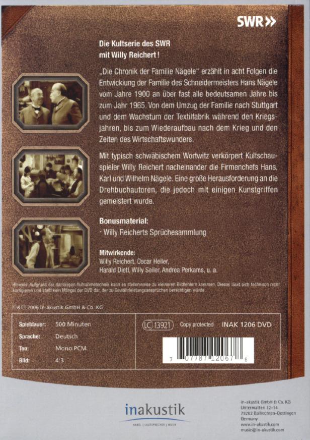 Das Cover der DVD „Die Kultserie des SWR mit Willy Reichert“.