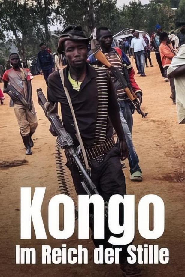 Bewaffnete Männer in Zivilkleidung stehen im Kongo.