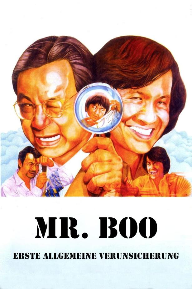 Das Filmplakat für „Mr. Boo – Erste Allgemeine Verunsicherung“ zeigt zwei lachende Männer.