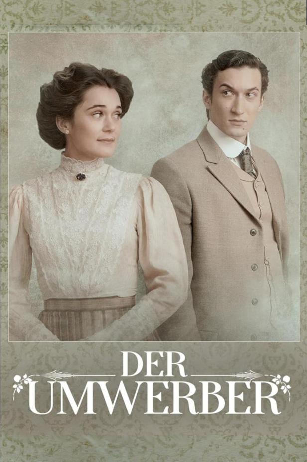 Ein Mann und eine Frau in historischer Kleidung, vermutlich eine Filmszene aus „Der Umwerber“.