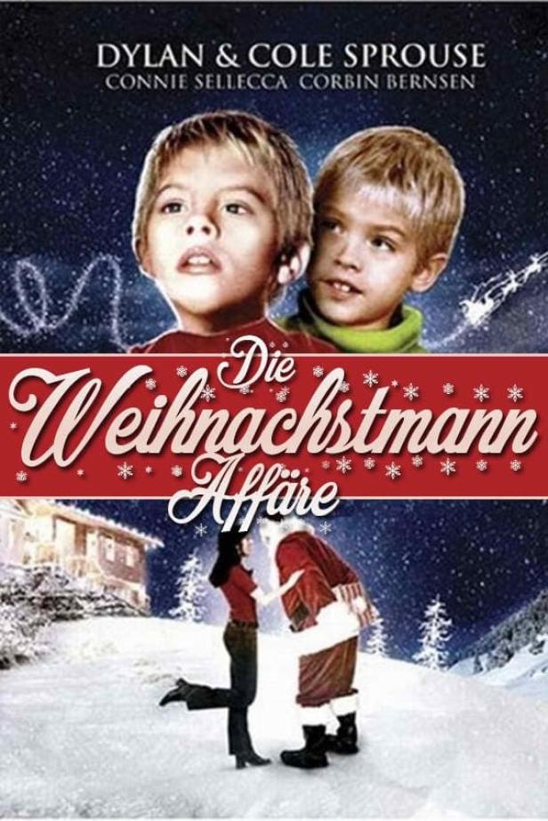Das Filmplakat für „Die Weihnachtsmann Affäre“ mit Dylan und Cole Sprouse.