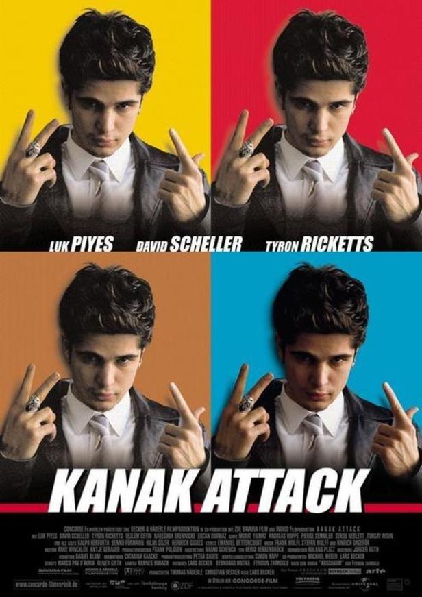 Das Filmplakat für „Kanak Attack“ zeigt Luk Piyes, David Scheller und Tyron Ricketts.