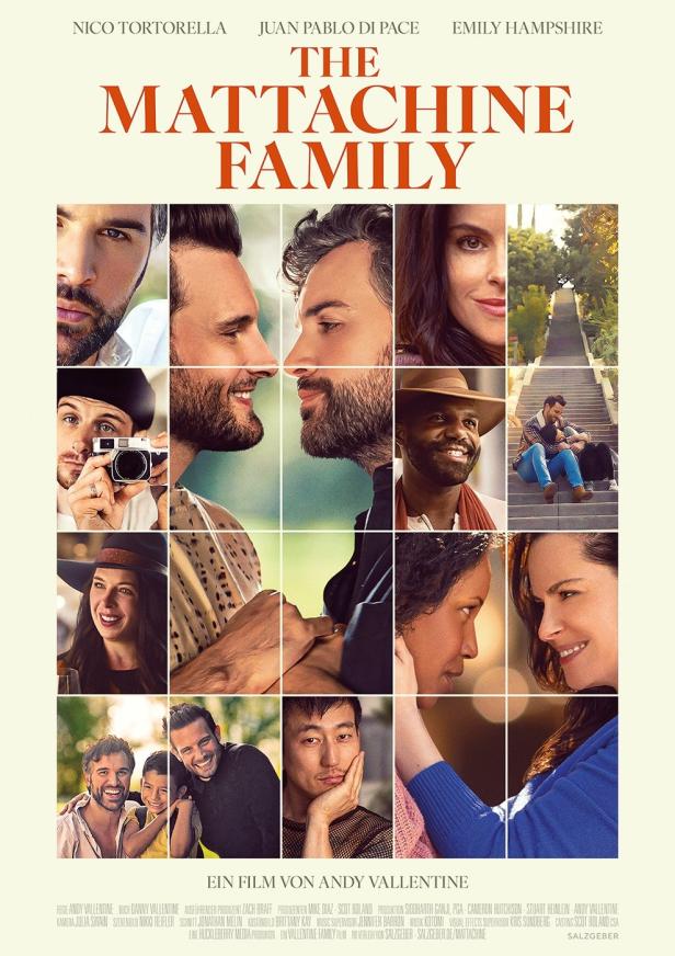 Das Filmplakat für „The Mattachine Family“ zeigt eine Collage von Darstellern.