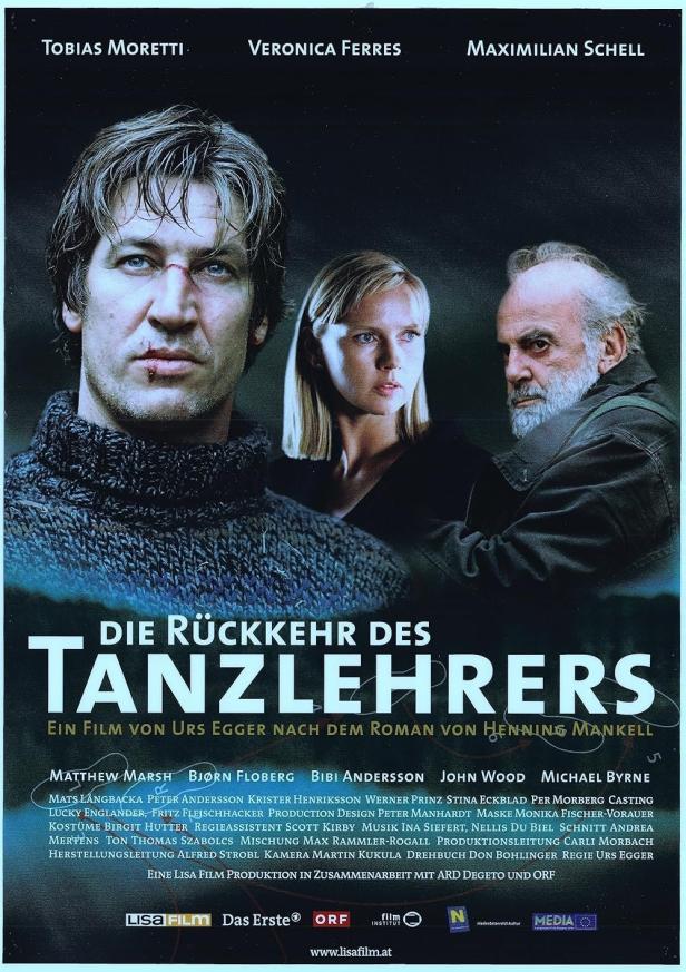 Das Filmplakat zu „Die Rückkehr des Tanzlehrers“ mit Tobias Moretti, Veronica Ferres und Maximilian Schell.