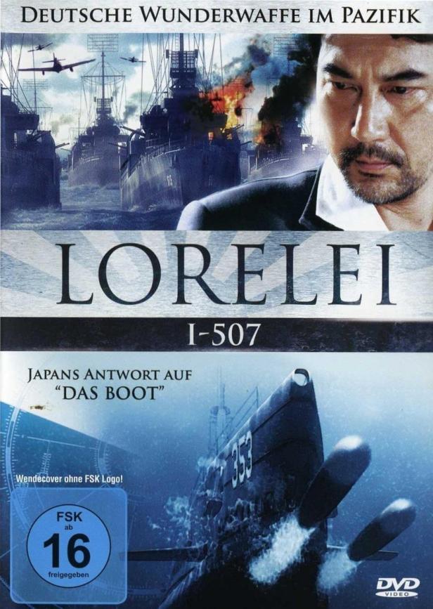Das Cover des Films „Lorelei“ zeigt Kriegsschiffe, Flugzeuge und ein U-Boot.