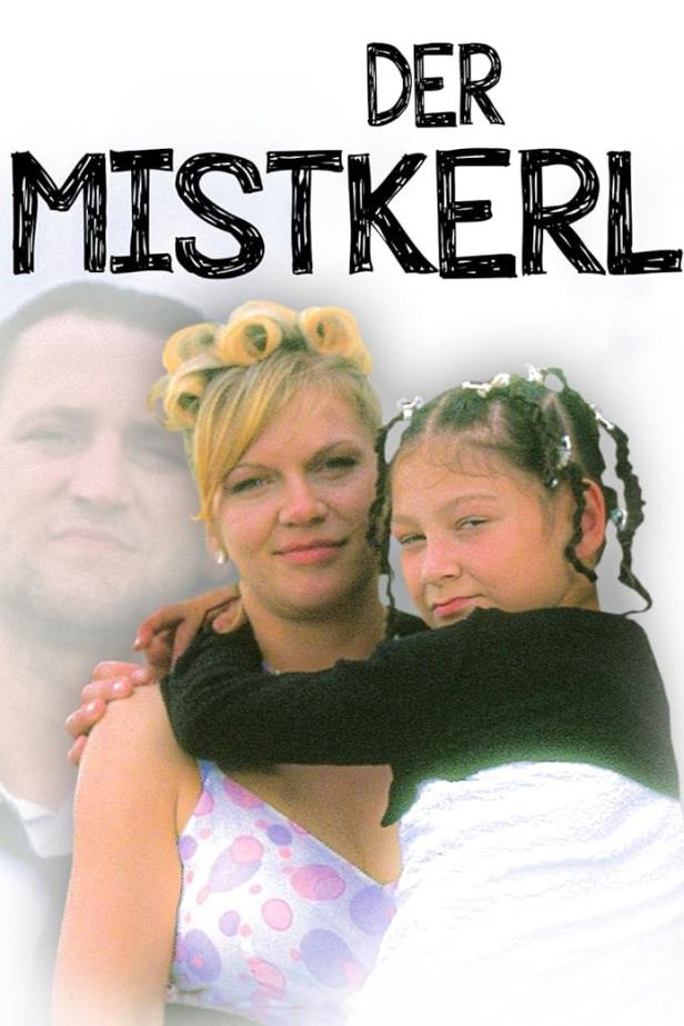 Das Filmplakat für „Der Mistkerl“ zeigt eine Frau mit Lockenwicklern und ein Mädchen.