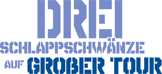 Logo der „Drei Schlappschwänze auf großer Tour“.