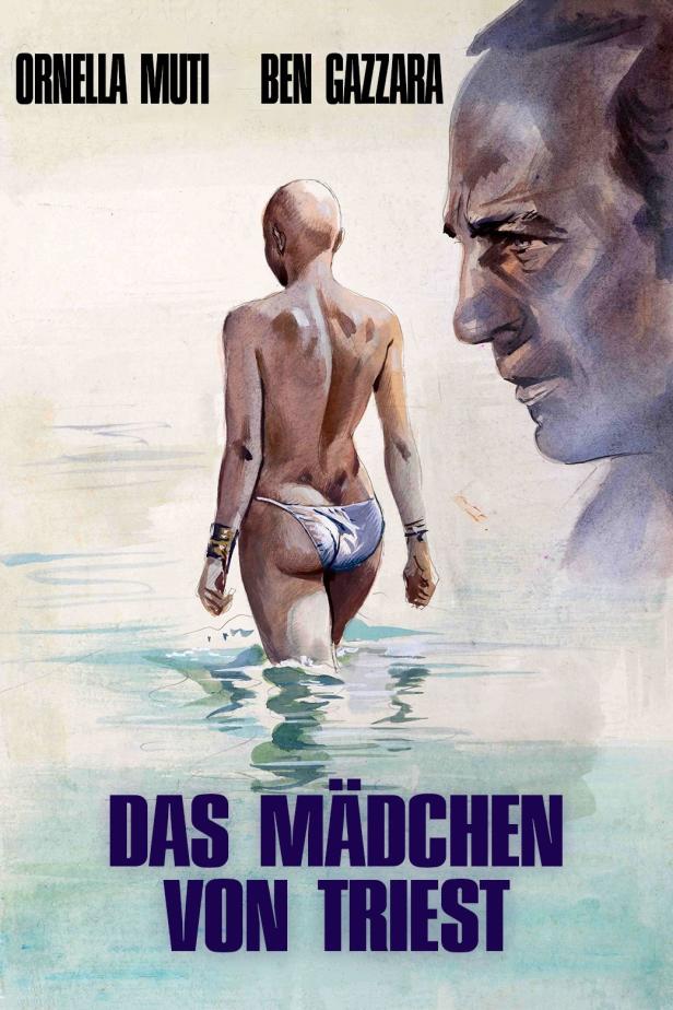 Das Filmplakat für „Das Mädchen von Triest“ zeigt Ornella Muti und Ben Gazzara.