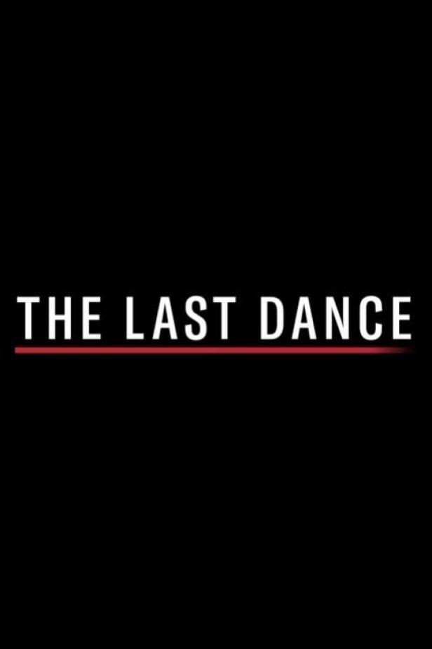 Das Logo der Dokumentarserie „The Last Dance“ auf schwarzem Hintergrund.