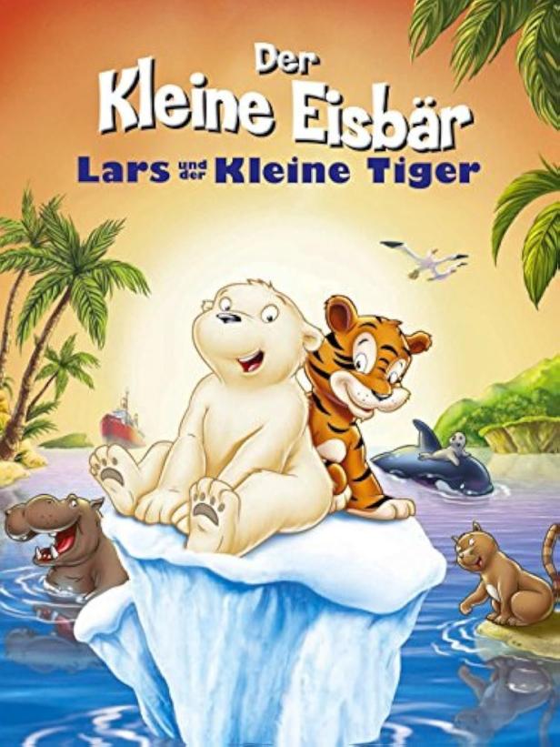 Das Cover von „Der kleine Eisbär – Lars und der kleine Tiger“ zeigt einen Eisbären und einen Tiger auf einem Eisberg.