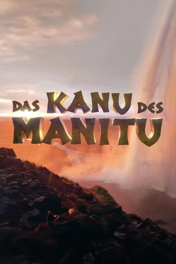 Das Filmplakat für „Das Kanu des Manitu“ vor einer dramatischen Landschaft.