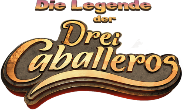 Das Logo für „Die Legende der Drei Caballeros“.