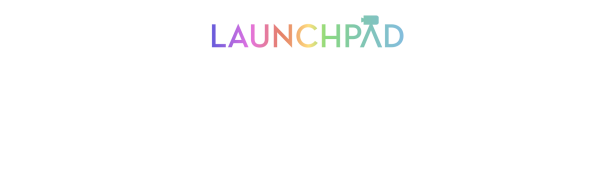 Ein farbenfrohes Logo mit einem Farbverlauf von Violett über Gelb nach Blau.