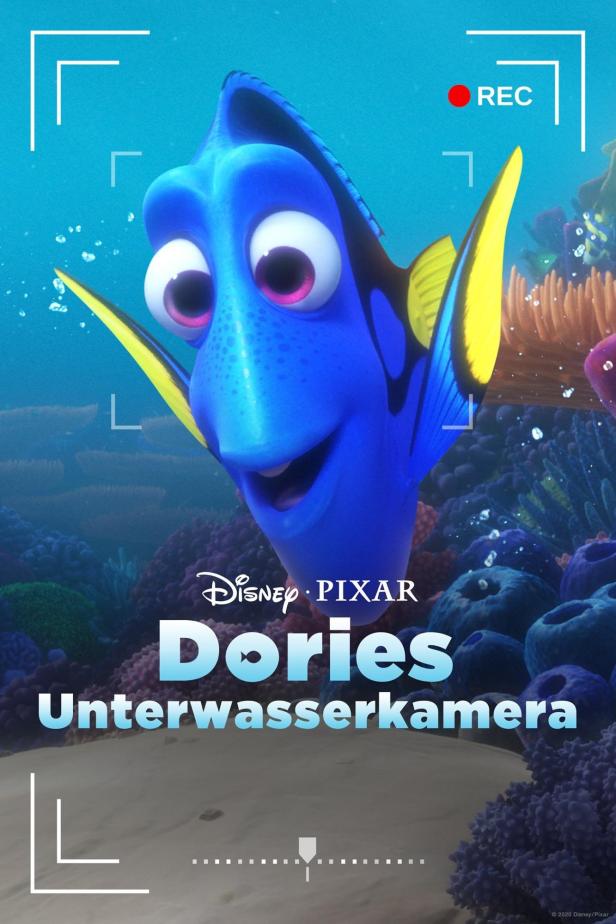 Dorie, der blaue Fisch aus dem Film „Findet Dorie“, schwimmt im Ozean.