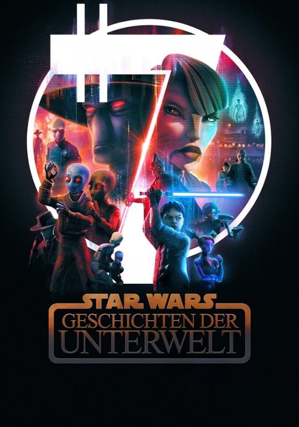 Das Poster für „Star Wars: Geschichten der Unterwelt“ zeigt verschiedene Charaktere.