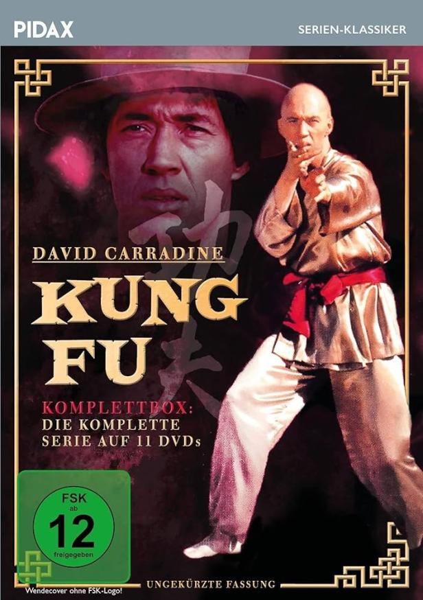 Das Cover der DVD-Komplettbox zur Serie „Kung Fu“ mit David Carradine.