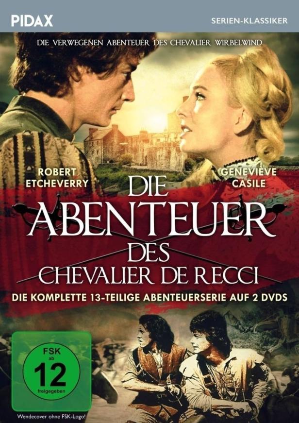 Das Cover der DVD „Die Abenteuer des Chevalier de Recci“ mit Robert Etcheverry und Geneviève Casile.