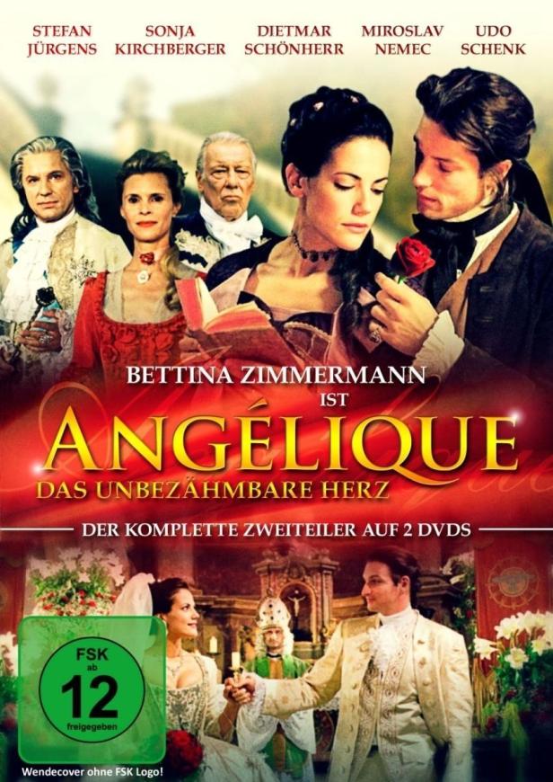 Das Cover des Films „Angélique: Das unbezähmbare Herz“ mit Bettina Zimmermann in der Hauptrolle.
