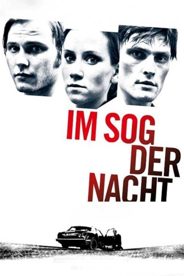Das Filmplakat für „Im Sog der Nacht“ zeigt drei Gesichter und ein Auto.