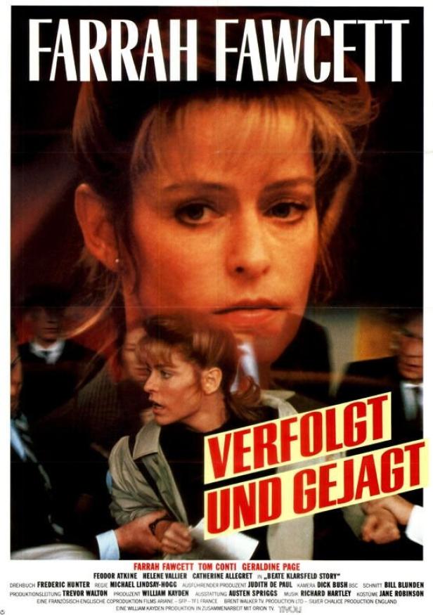 Das Filmplakat für „Verfolgt und Gejagt“ zeigt Farrah Fawcett und eine weitere Frau in Gefahr.