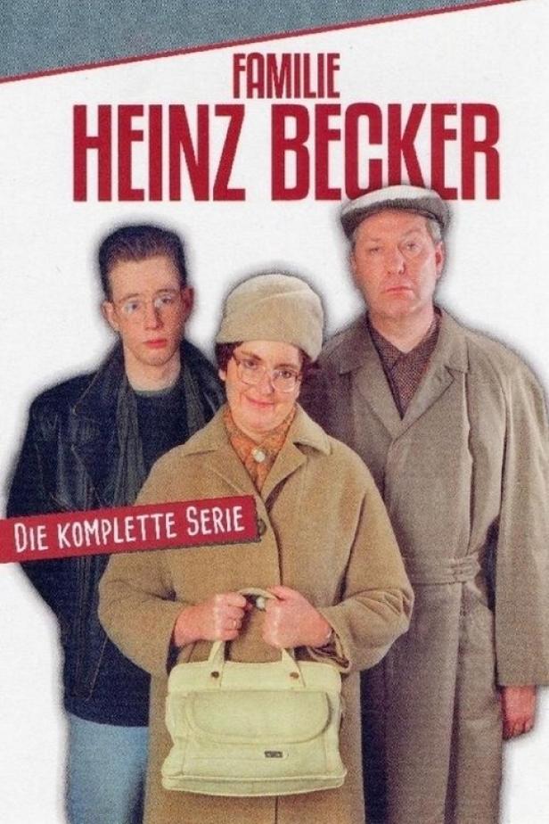Das Cover der kompletten Serie „Familie Heinz Becker“ mit den drei Hauptdarstellern.