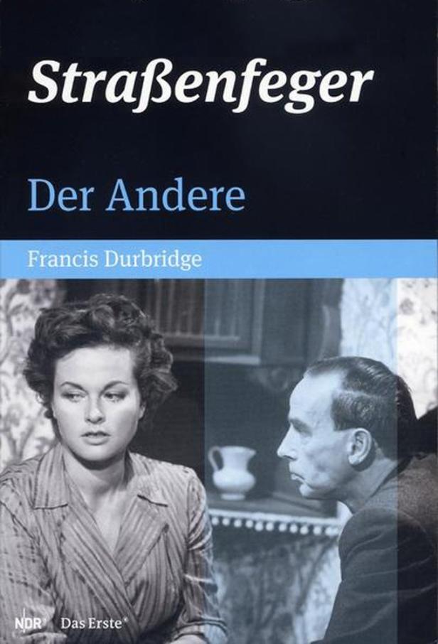 Das Cover des Buches „Straßenfeger: Der Andere“ von Francis Durbridge mit zwei Schauspielern.