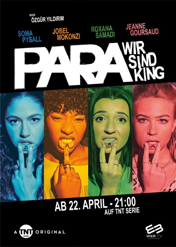 Das Poster für die TNT-Serie „Para – Wir sind King“ mit den vier Hauptdarstellerinnen.