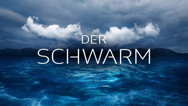 Das Titelbild der Fernsehserie „Der Schwarm“ vor einem stürmischen Himmel und Meer.