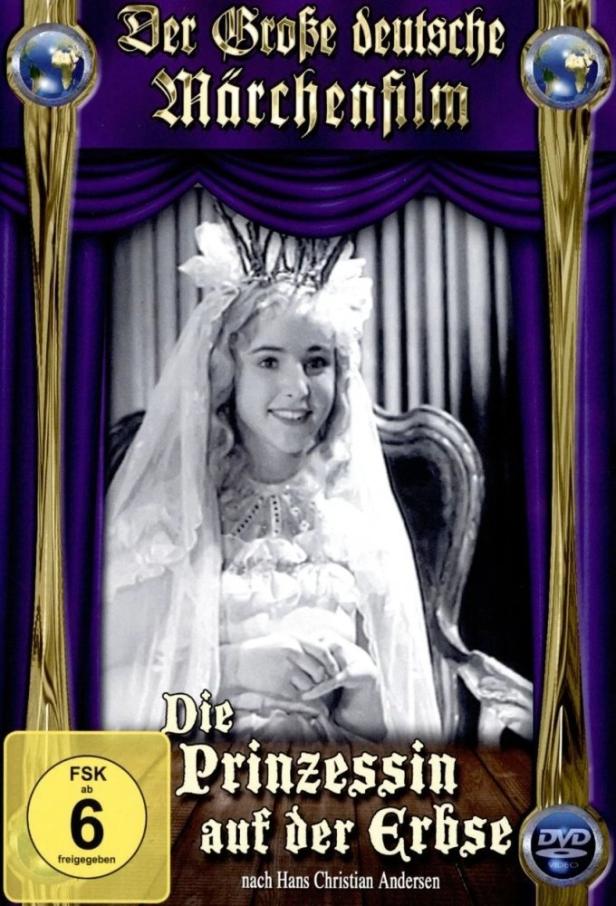 Das Cover des Films „Die Prinzessin auf der Erbse“ zeigt eine junge Frau im Prinzessinnenkleid.