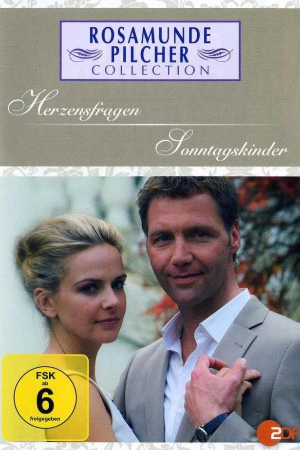 Das Cover der Rosamunde Pilcher Collection „Herzensfragen – Sonntagskinder“ zeigt ein Paar.