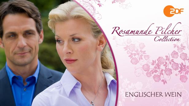 Das Cover der „Rosamunde Pilcher Collection: Englischer Wein“ zeigt eine Frau und einen Mann.