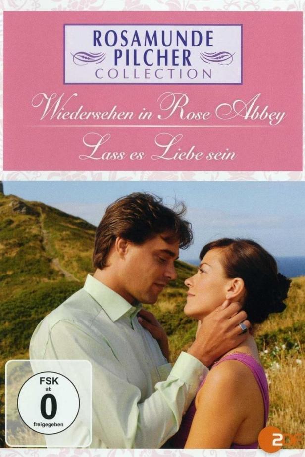 Das Cover des Rosamunde Pilcher Films „Wiedersehen in Rose Abbey“ zeigt ein verliebtes Paar.