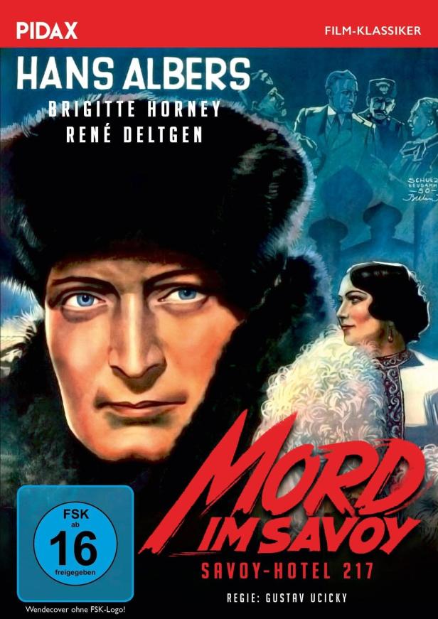 Das Filmplakat für „Mord im Savoy“ mit Hans Albers und Brigitte Horney.