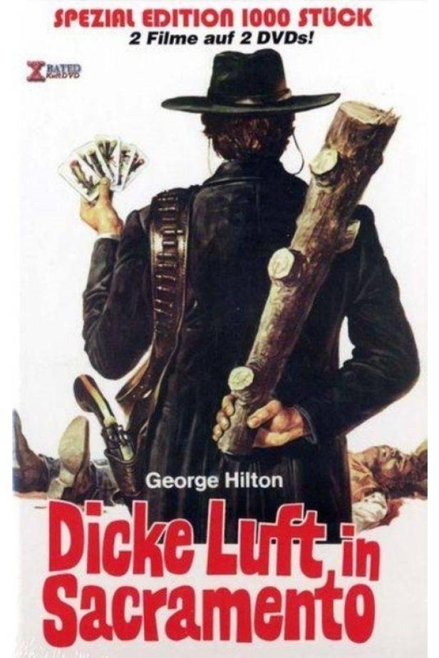 Das Cover des Films „Dicke Luft in Sacramento“ mit George Hilton als Cowboy.