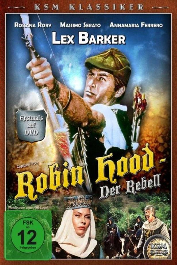 Das Filmplakat für „Robin Hood – Der Rebell“ mit Lex Barker als Robin Hood.