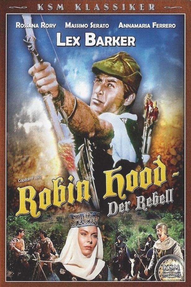 Das Filmplakat für „Robin Hood – Der Rebell“ mit Lex Barker als Robin Hood.