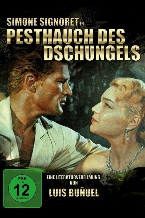 Das Filmplakat für „Pesthauch des Dschungels“ mit Simone Signoret.