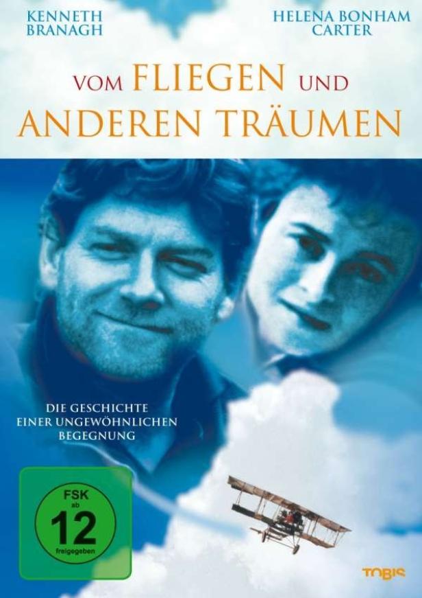 Das Filmplakat für „Vom Fliegen und anderen Träumen“ mit Kenneth Branagh und Helena Bonham Carter.