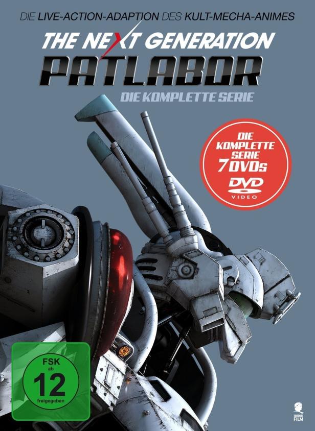 Das Cover der DVD-Box „The Next Generation Patlabor: Die komplette Serie“ mit einem Roboter.