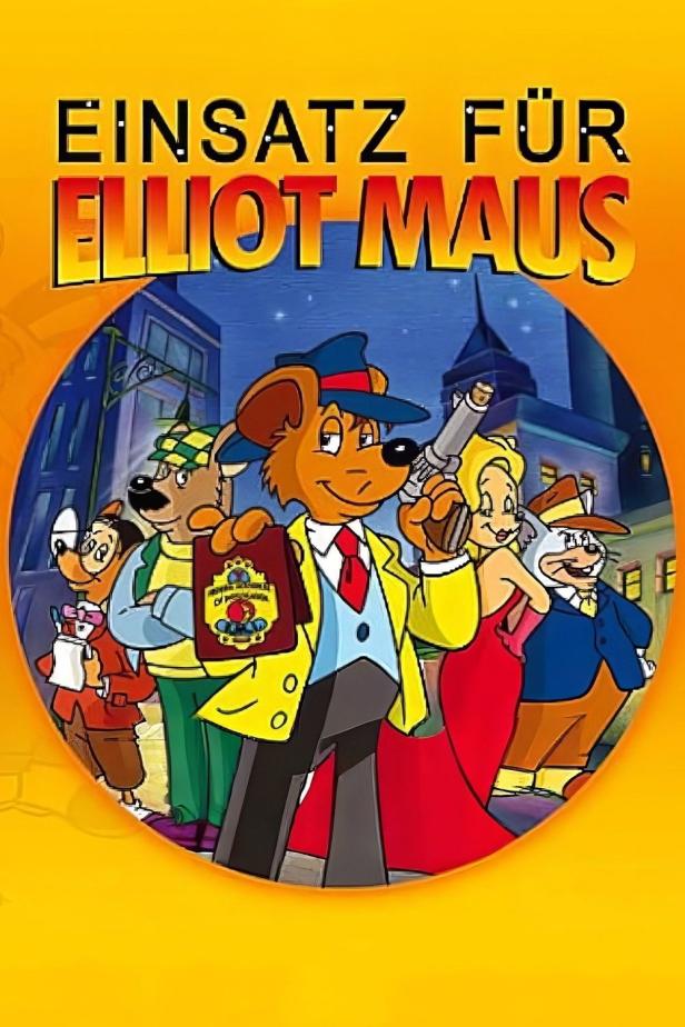 Das Cover der Zeichentrickserie „Einsatz für Elliot Maus“ mit den Hauptfiguren.